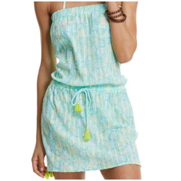 Vineyard Vines Shells All Over Strapless Cover Up - Picture 1 of 8